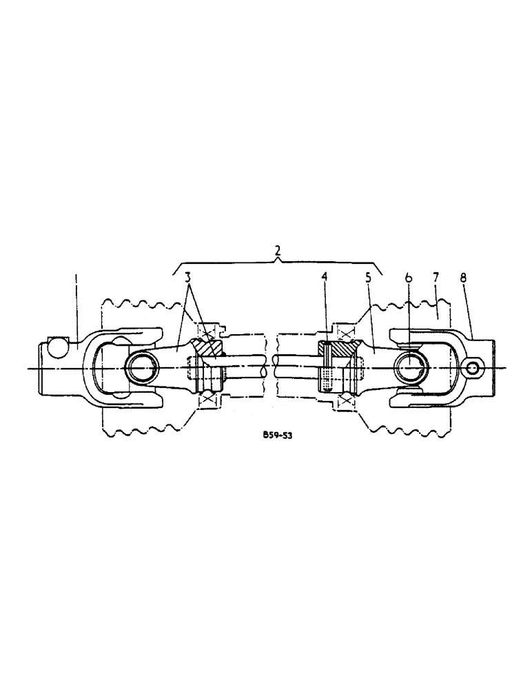 Схема запчастей Case IH 425 - (A-13) - PTO SHAFTS WITH CHAINS, FRONT, FITTED WITH LIP SEAL JOURNAL UNITS 