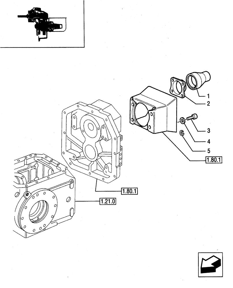 Схема запчастей Case IH JX80 - (1.80.1/01) - (VAR.128) POWER TAKE OFF - GUARD (07) - HYDRAULIC SYSTEM