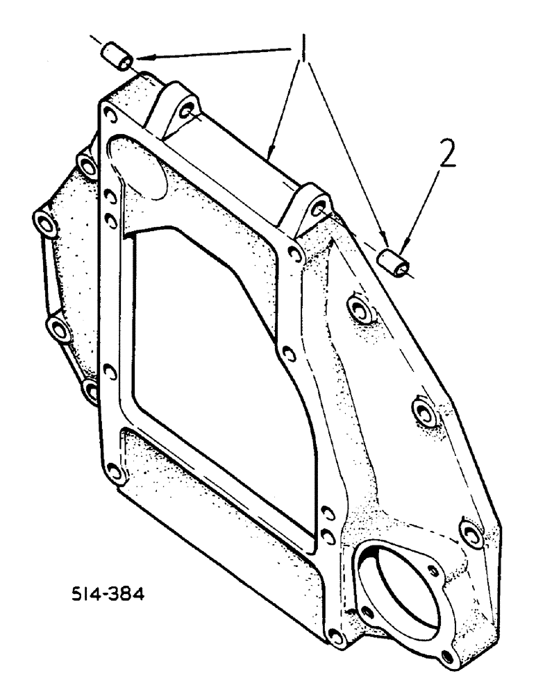 Схема запчастей Case IH 584 - (12-074) - ENGINE MOUNTING Power