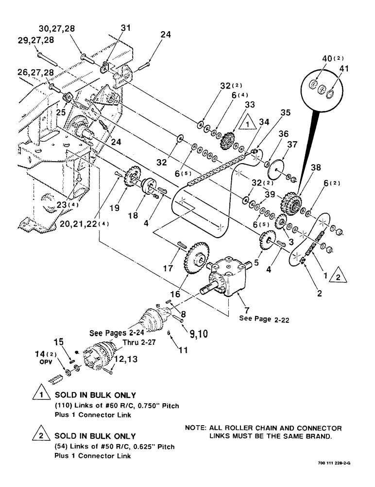 Схема запчастей Case IH 8320 - (2-20) - DRIVE, HAY CONDITIONER, ASSEMBLY (09) - CHASSIS