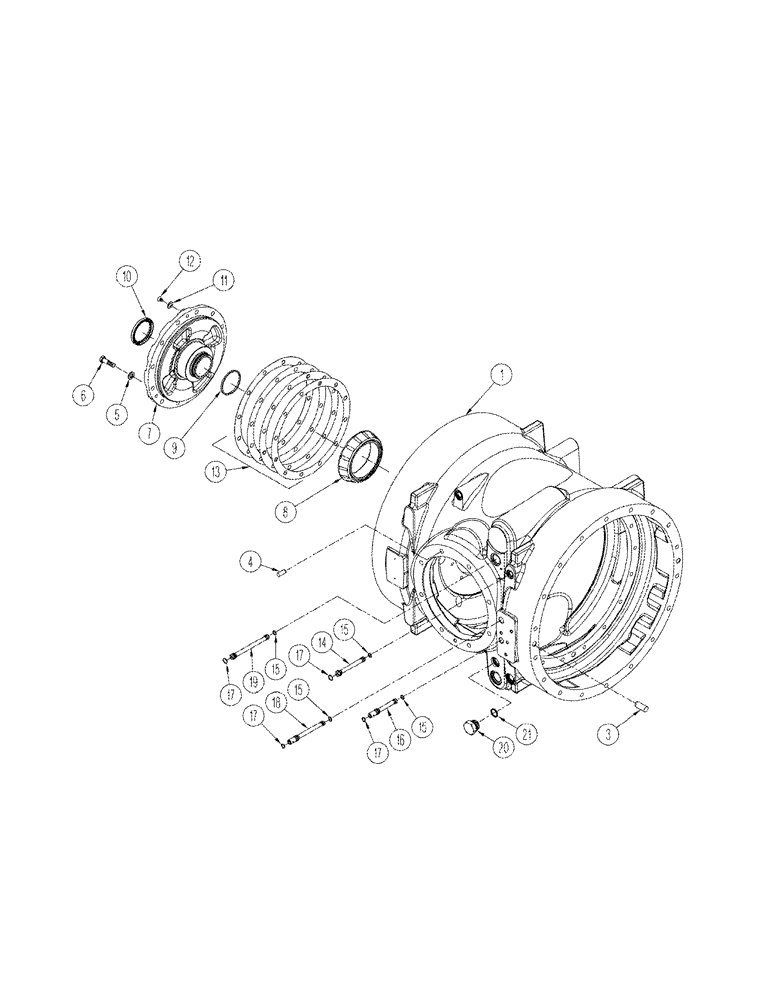 Схема запчастей Case IH STX500 - (06-76) - 500 SERIES AXLE ASSEMBLY - CENTER AND LEFT-HAND CARRIER, QUADTRAC TRACTOR (06) - POWER TRAIN