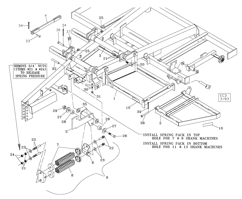 Схема запчастей Case IH 6750 - (39.100.02) - DISC ATTACHMENT (09) - CHASSIS/ATTACHMENTS