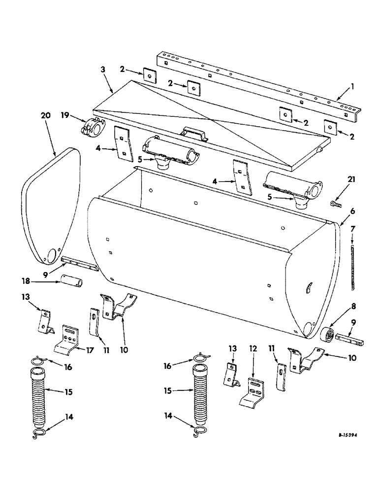 Схема запчастей Case IH DRY - (A-134) - DRY FERTILIZERS, DRY FERTILIZER HOPPER AND SUPPORTS, FOR FOUR-ROW PLANTERS 