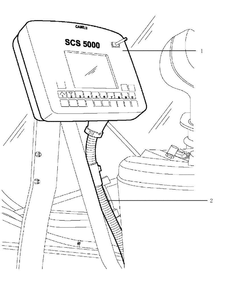 Схема запчастей Case IH 610 - (55.635.05) - SCS5000 CONTROL DISPLAY AND HARNESS (55) - ELECTRICAL SYSTEMS