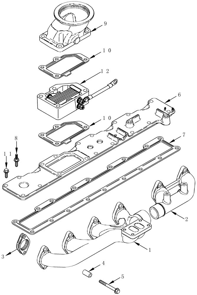 Схема запчастей Case IH STEIGER 335 - (02-10) - MANIFOLDS (02) - ENGINE