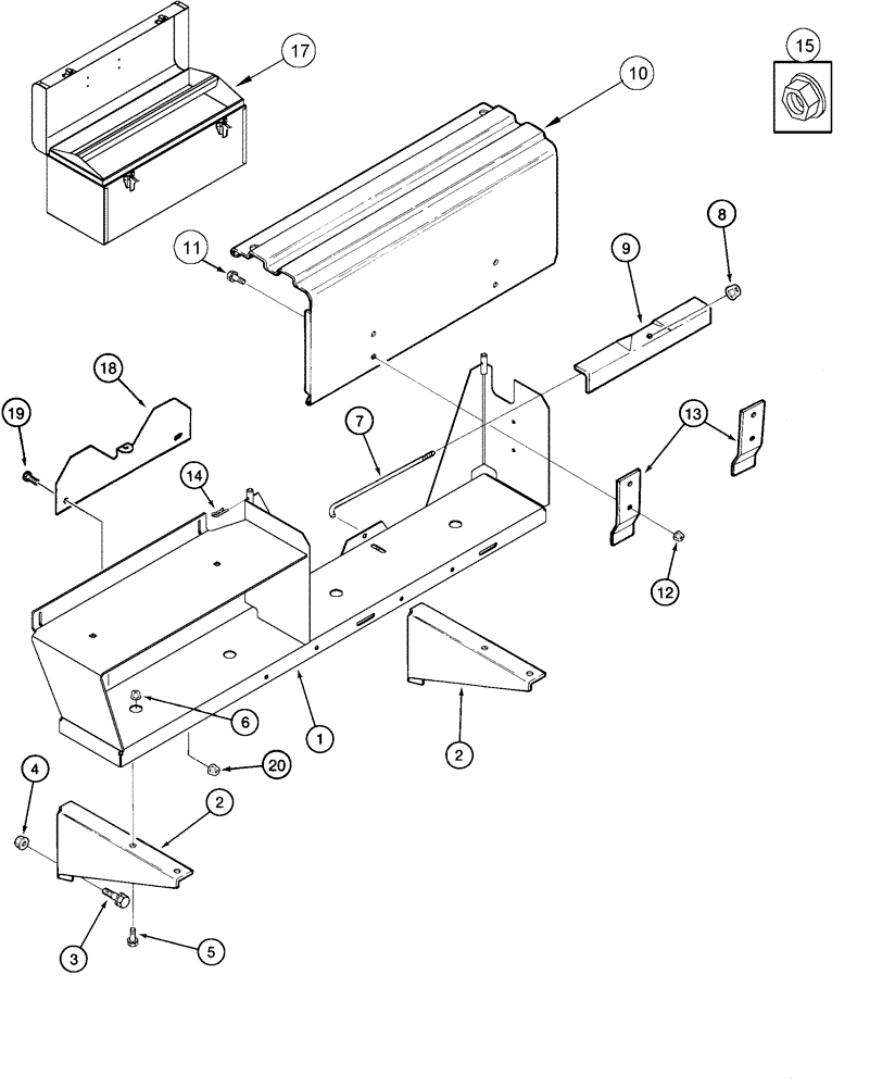 Схема запчастей Case IH 2377 - (04-35) - BATTERY - BOX (06) - ELECTRICAL