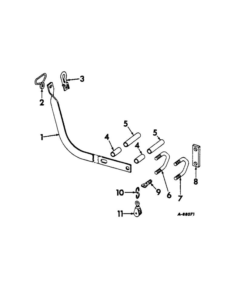 Схема запчастей Case IH 188 - (C-21[A]) - UNIVERSAL MARKER ADAPTING UNIT, USED WITH 268, 468, AND 465A CULTIVATORS AND F656 TRACTORS 