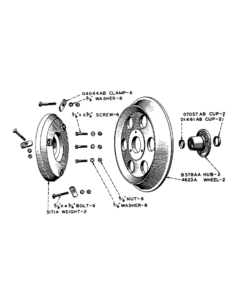 Схема запчастей Case IH D-SERIES - (111) - SELF CLEANING FRONT WHEELS AND WEIGHTS, FOR "DC" TRACTOR SELF CLEANING FRONT WHEELS (06) - POWER TRAIN