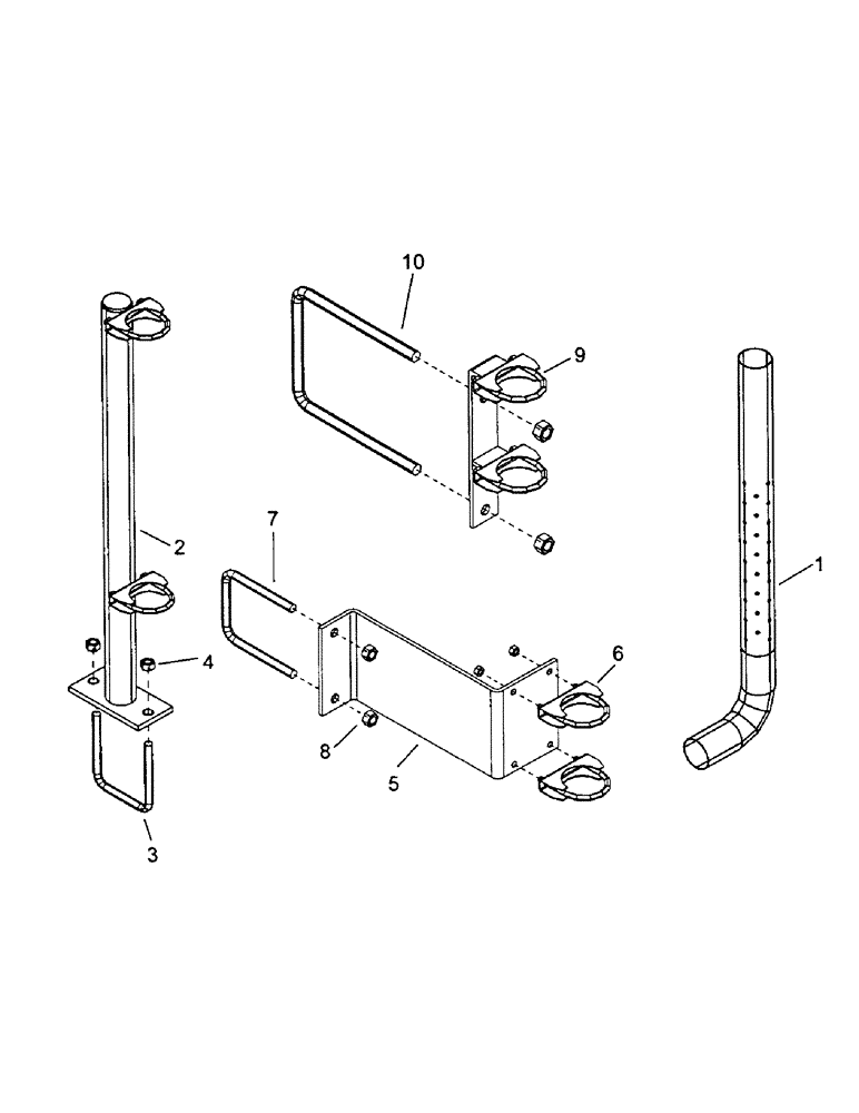 Схема запчастей Case IH CONCORD - (C09) - SECONDARY MANIFOLD, TUBES AND STANDS, DISCONTINUED 