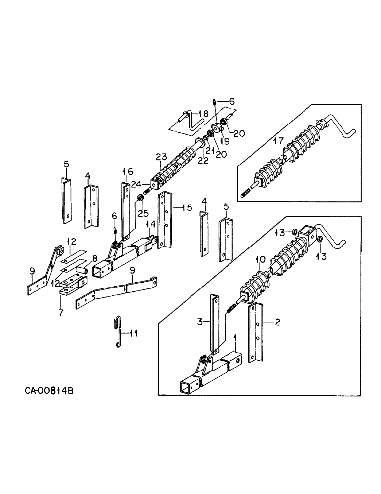 Схема запчастей Case IH 315 - (A-07) - HITCH, NON-FOLDING, UNITS A, B AND C 