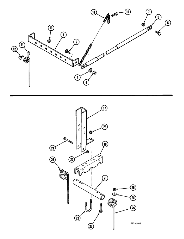 Схема запчастей Case IH 955 - (9D-24) - SPRING TOOTH INCORPORATOR, ALL RIGID, VERTICAL FOLD, AND PARELLEL FRONT FOLD PLANTERS (09) - CHASSIS/ATTACHMENTS