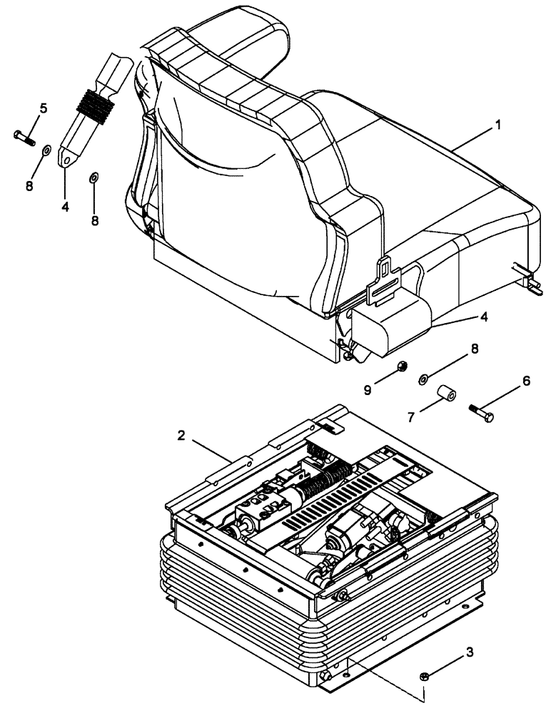 Схема запчастей Case IH SPX4410 - (01-012) - SEAT ASSEMBLY "FEB 1, 2006 AND BEYOND" Cab Interior