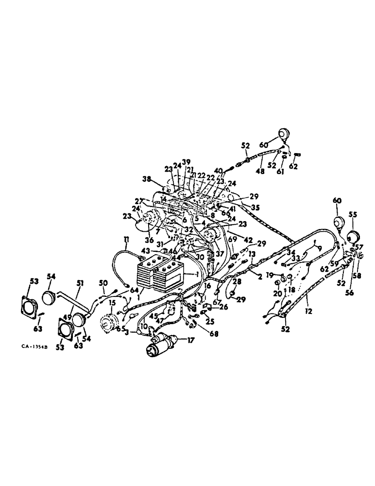 Схема запчастей Case IH 454 - (08-23) - ELECTRICAL, STARTING AND LIGHTING (06) - ELECTRICAL