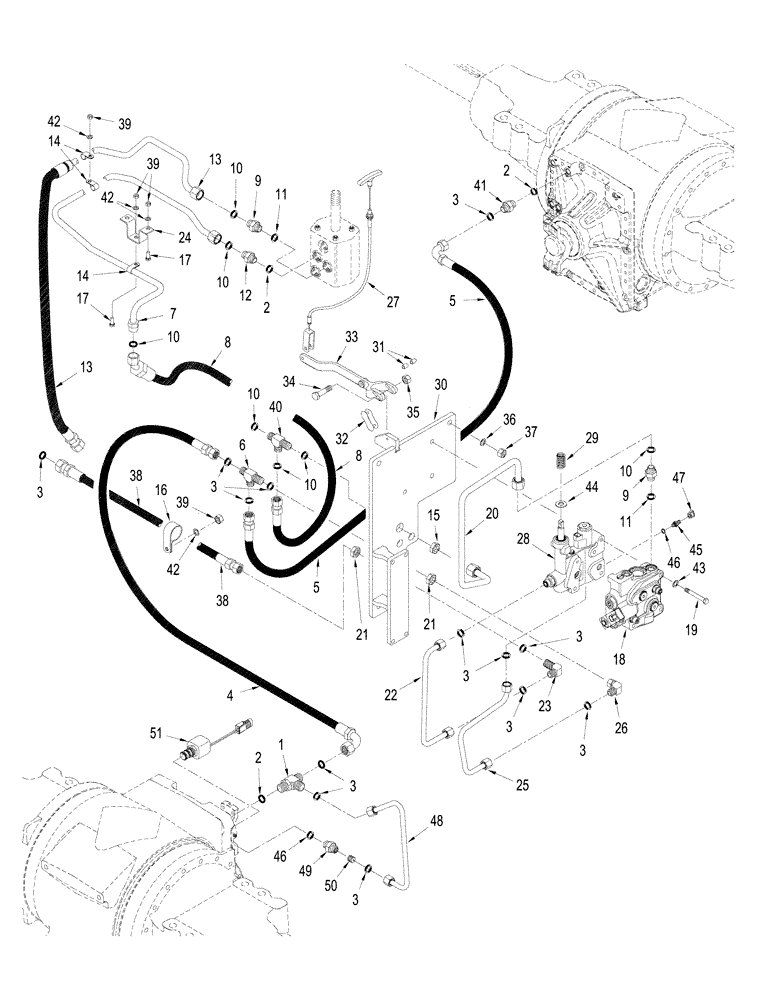 Схема запчастей Case IH STEIGER 335 - (07-06) - PARK BRAKE CIRCUIT, WITH DIFFERENTIAL LOCK, WITH ACCUSTEER (07) - BRAKES