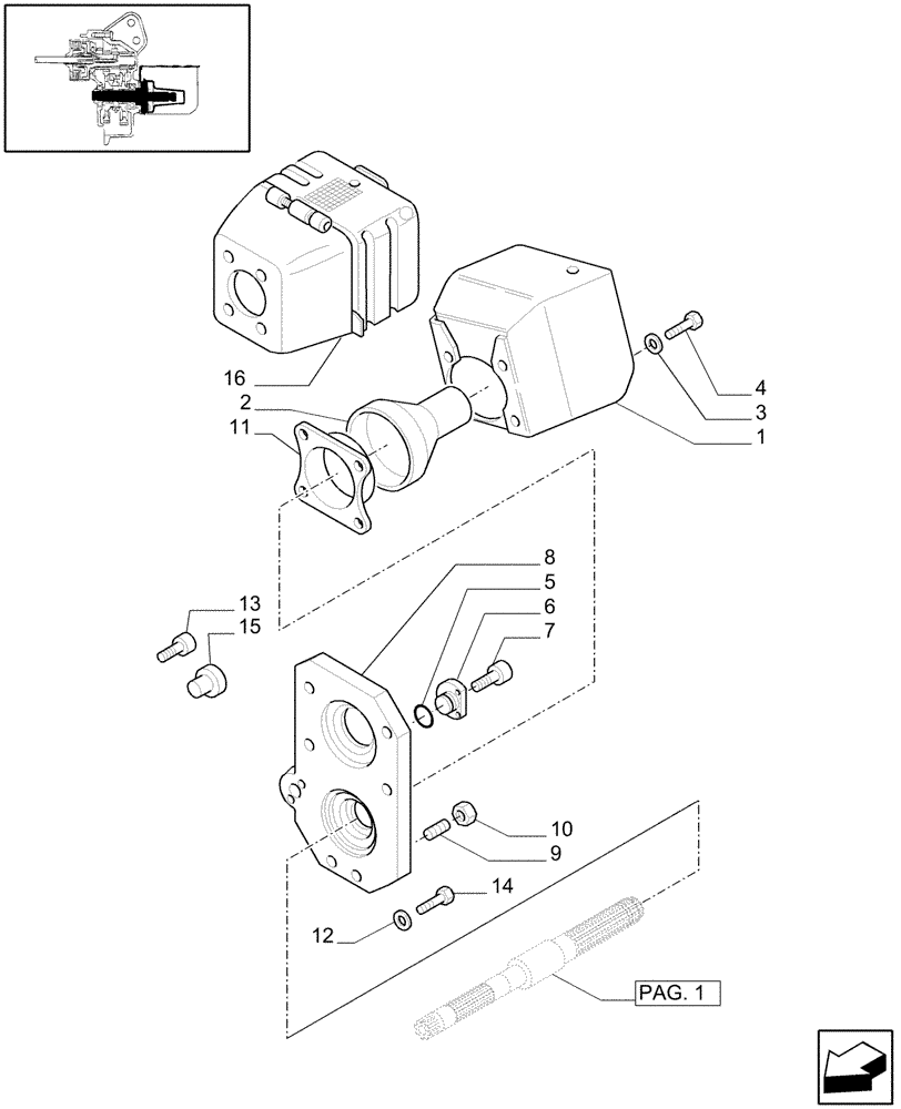 Схема запчастей Case IH JX1070C - (1.80.1[02]) - POWER TAKE-OFF (540 RPM) (07) - HYDRAULIC SYSTEM