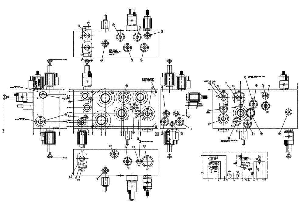 Схема запчастей Case IH 438 - (07-010) - VALVE BLOCK, SINGLE BIN Hydraulic Components