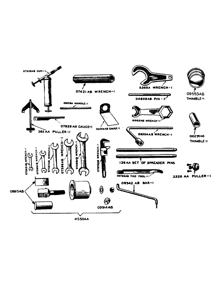 Схема запчастей Case IH DO-SERIES - (182) - TOOLS, D, DC, DO, DV (88) - ACCESSORIES