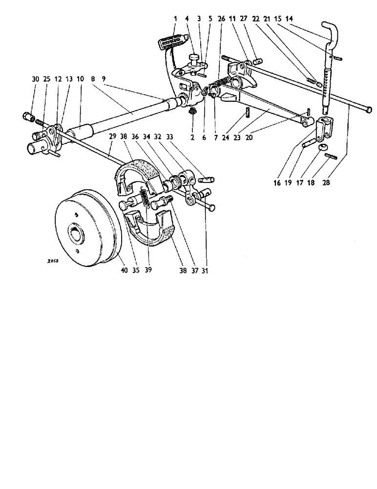 Схема запчастей Case IH 880A - (076) - FOOT AND HAND BRAKES, FOUR-WHEEL BRAKES, OPTIONAL EQUIPMENT, REAR WHEEL BRAKES (5.1) - BRAKES