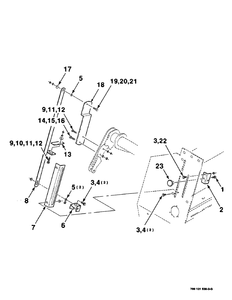 Схема запчастей Case IH 8460 - (6-02) - INDICATOR ASSEMBLY, BALE SIZE (14) - BALE CHAMBER