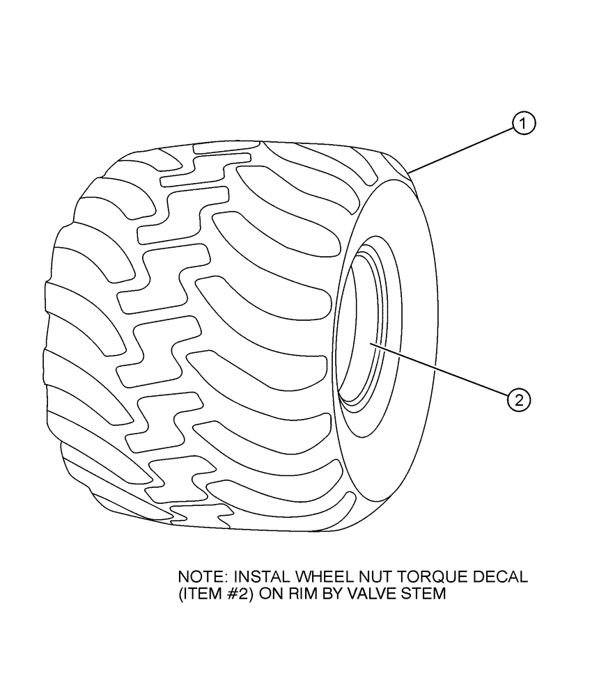 Схема запчастей Case IH FLX4010 - (05-006) - FRONT TIRE ASSEMBLY, 750 ALLIANCE Tires