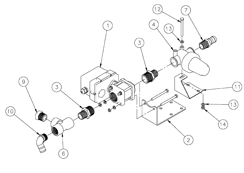 Схема запчастей Case IH SPX3200 - (09-013) - CONTROL VALVE CENTER BOOM (5-SECT. LIQ) Liquid Plumbing