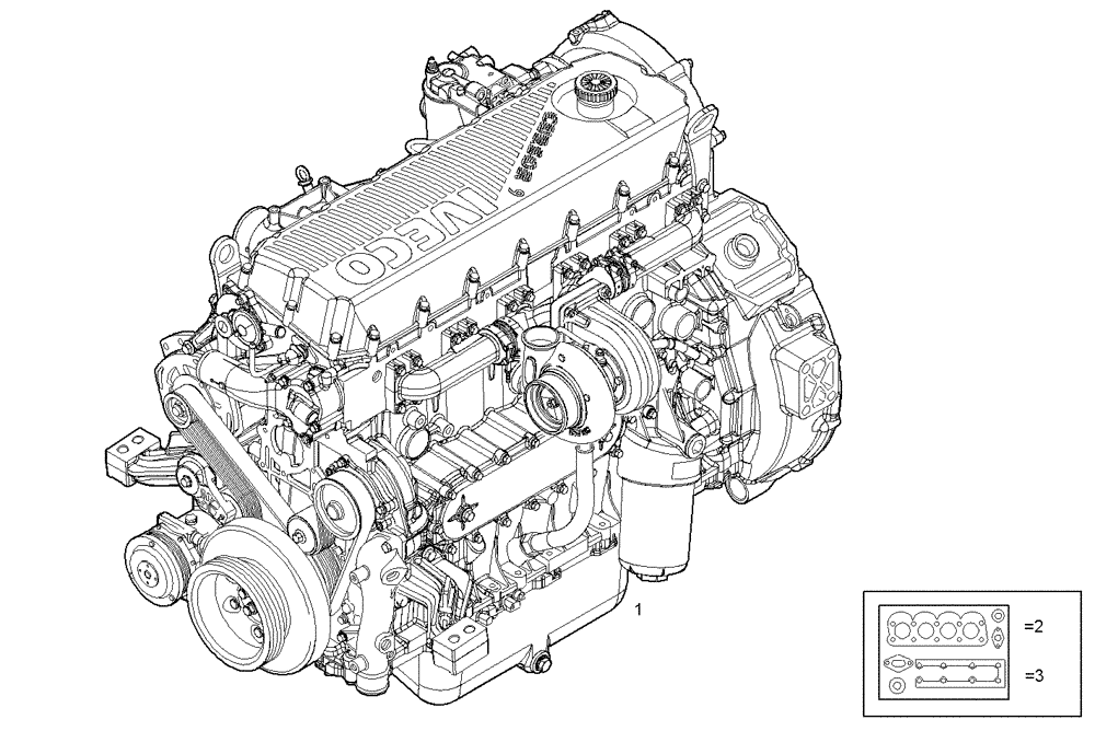 Схема запчастей Case IH F2CE9684A E009 - (0002.116) - COMPLETE ENGINE 