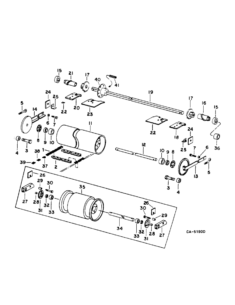 Схема запчастей Case IH 1460 - (17-176) - FEEDER CONVEYOR Mounted Equipment