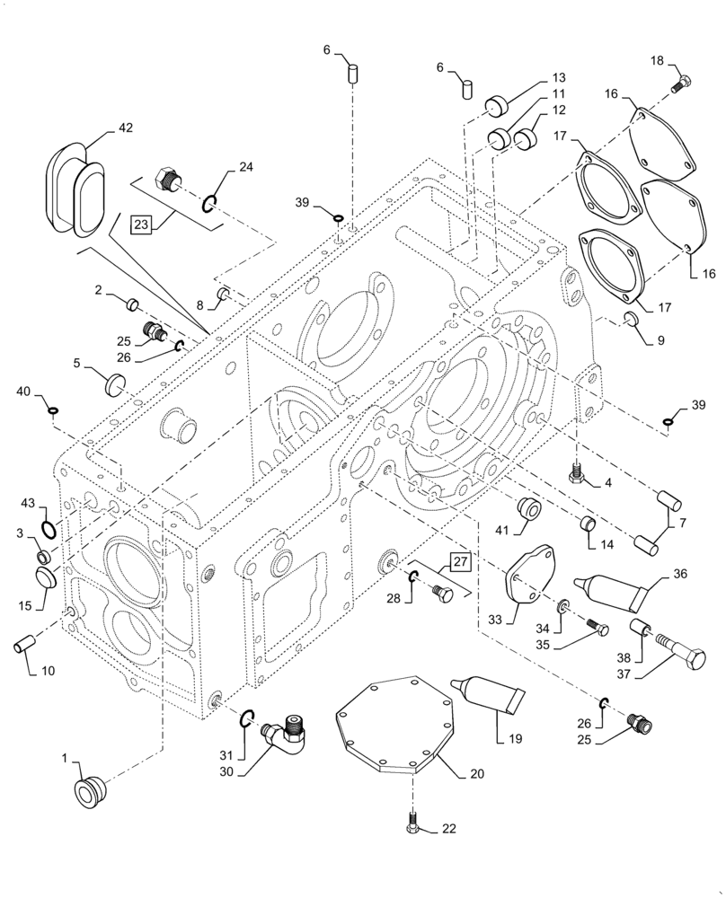 Схема запчастей Case IH C70 - (06-12) - REAR FRAME (06) - POWER TRAIN