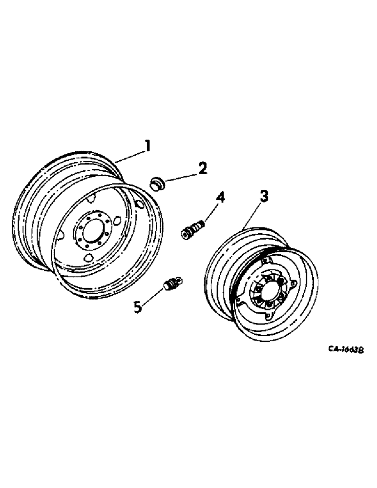 Схема запчастей Case IH 715 - (15-01) - WHEELS AND TRACTION, MAIN AND GUIDE WHEEL RIM AND DISC Wheels & Traction