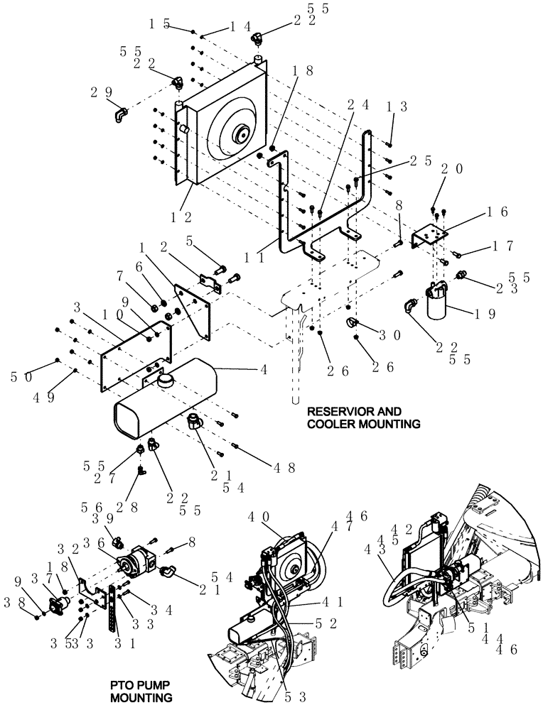 Схема запчастей Case IH 1200PT - (L.20.C[02]) - PTO PUMP MOUNTING (ASN CBJ022057) L - Field Processing