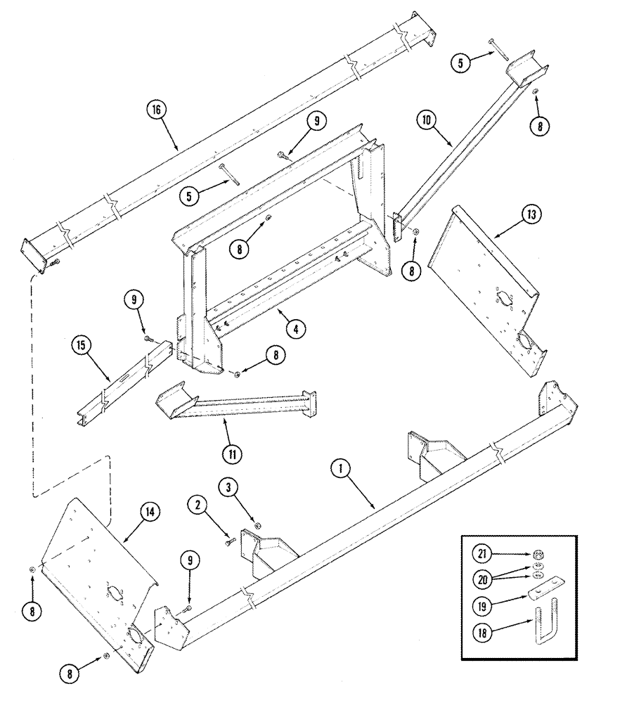 Схема запчастей Case IH 1064 - (09-02) - MAIN FRAME ASSEMBLY - 1064, 1083, 1084 (09) - CHASSIS