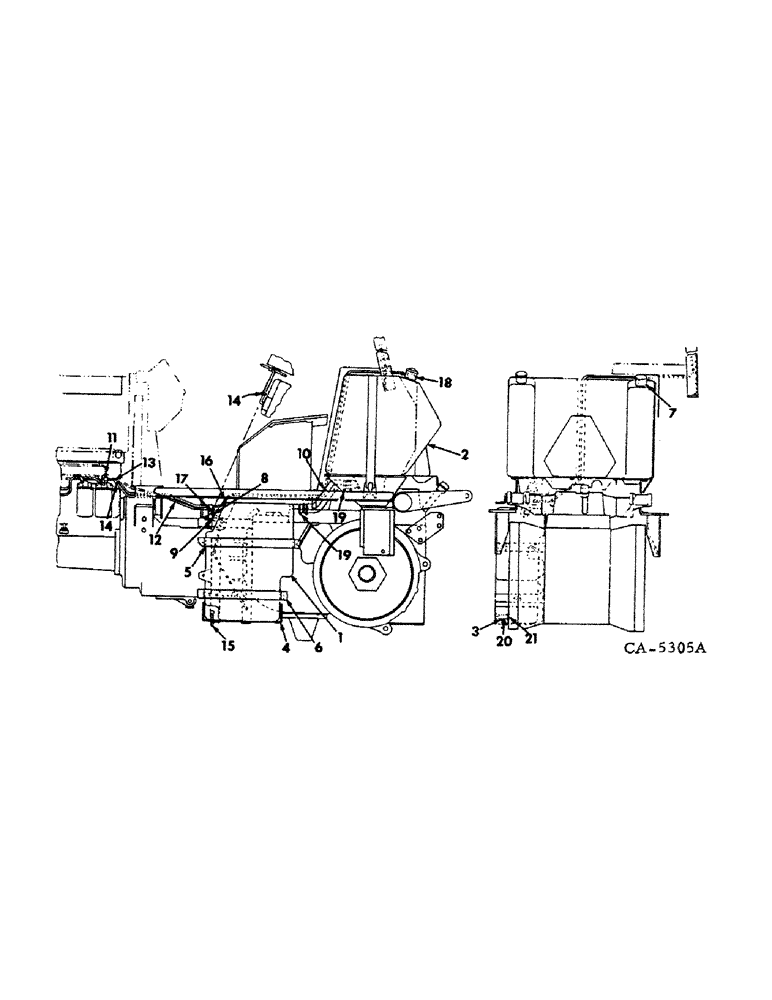 Схема запчастей Case IH 986 - (12-12) - POWER, AUXILIARY FUEL TANK ATTACHMENT, 986, 1086 AND 1486, 886 WITH D-360 ENGINES Power