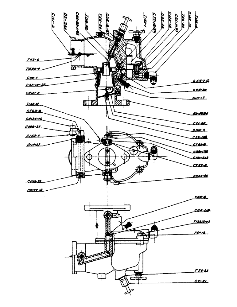 Схема запчастей Case IH DC-SERIES - (024) - O4990AB ZENITH CARBURETOR, MODEL NO. 62AJX9 - OUTLINE NO. 8964 - D, DC, DO, DV (03) - FUEL SYSTEM