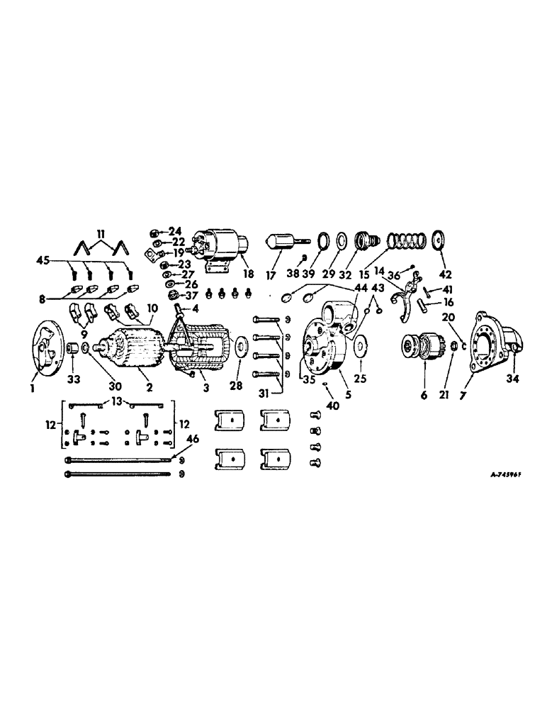 Схема запчастей Case IH 856 - (G-05) - ELECTRICAL SYSTEM, CRANKING MOTOR, DIESEL ENGINE TRACTORS (06) - ELECTRICAL SYSTEMS