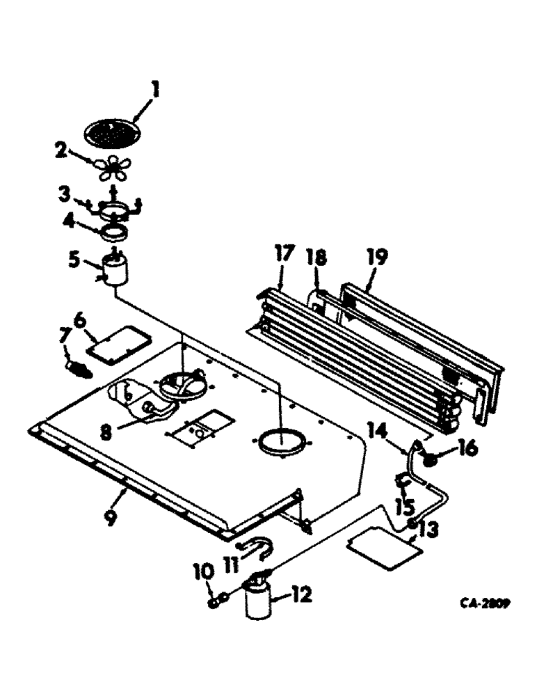 Схема запчастей Case IH 656 - (N-17) - PARTS ACCESSORIES AND ATTACHMENTS, CONDENSER Accessories & Attachments