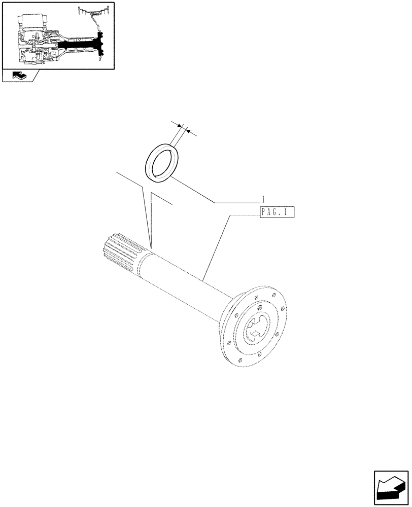 Схема запчастей Case IH FARMALL 75C - (1.48.1[02]) - FINAL DRIVE, GEARS AND SHAFTS (05) - REAR AXLE