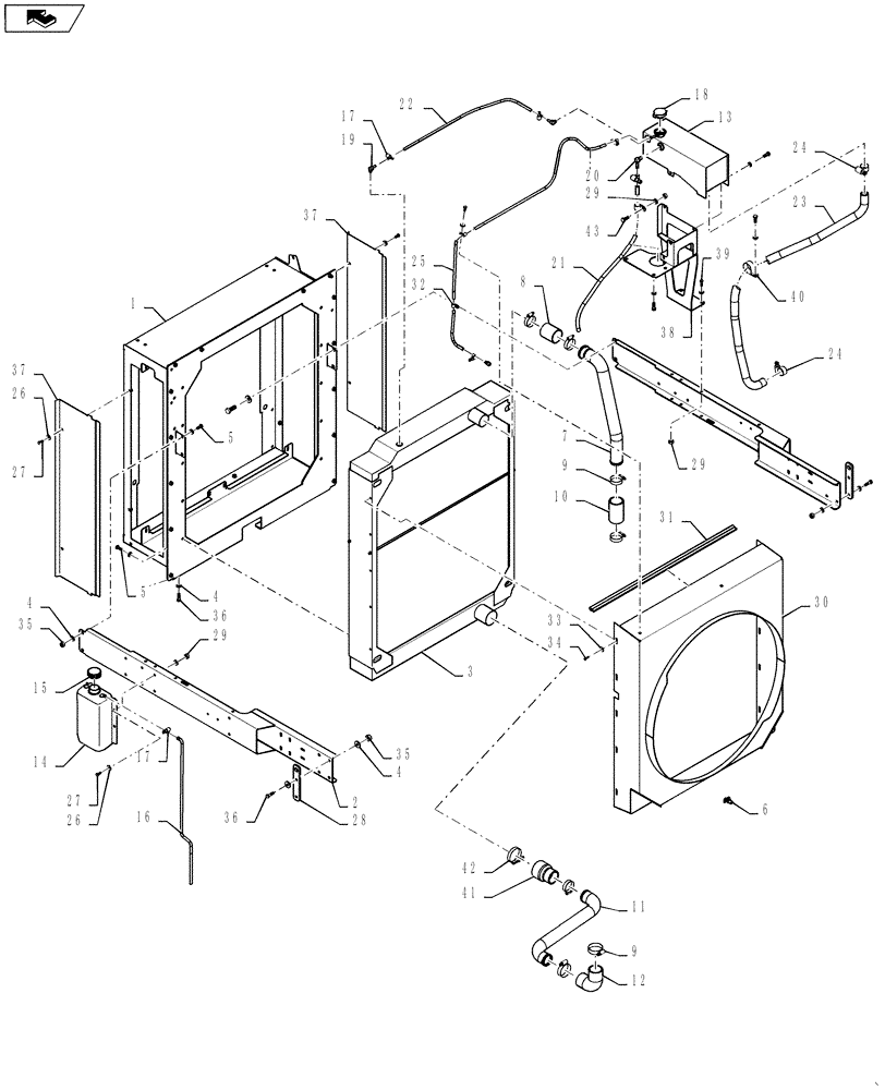 Схема запчастей Case IH 4430 - (10.408.04) - COOLING SYSTEM (10) - ENGINE