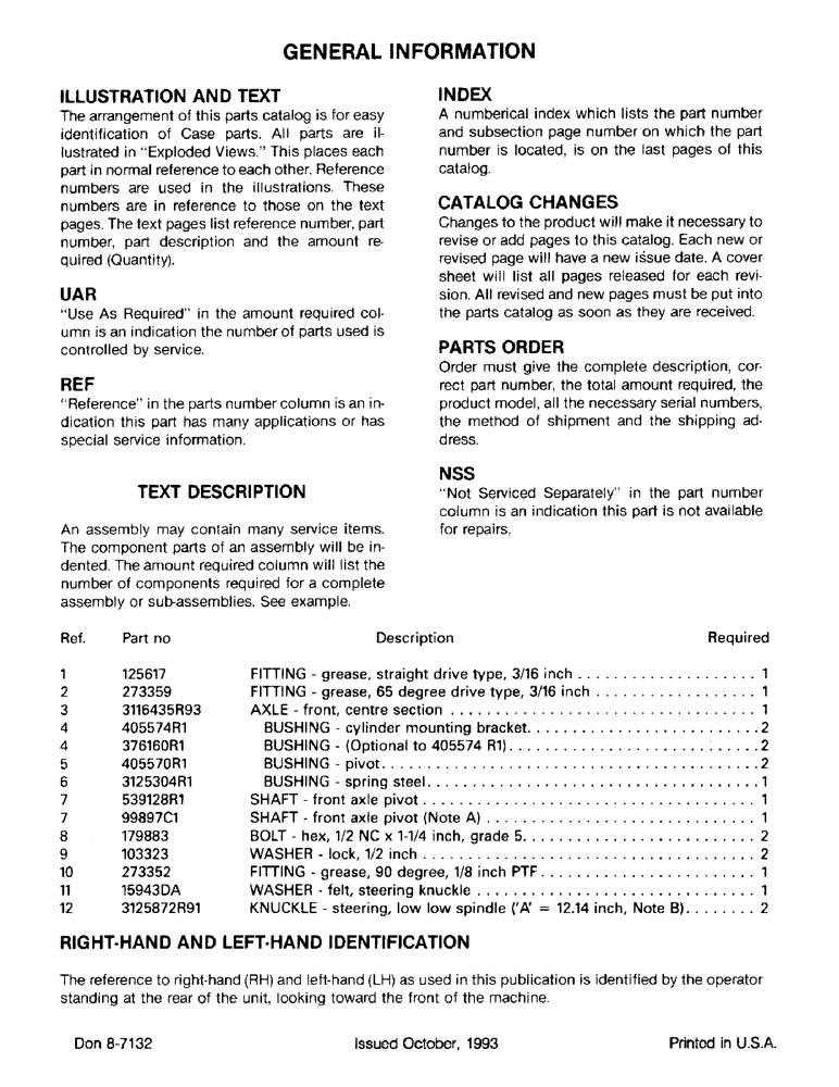 Схема запчастей Case IH 595 - (1-04) - GENERAL INFORMATION (00) - PICTORIAL INDEX