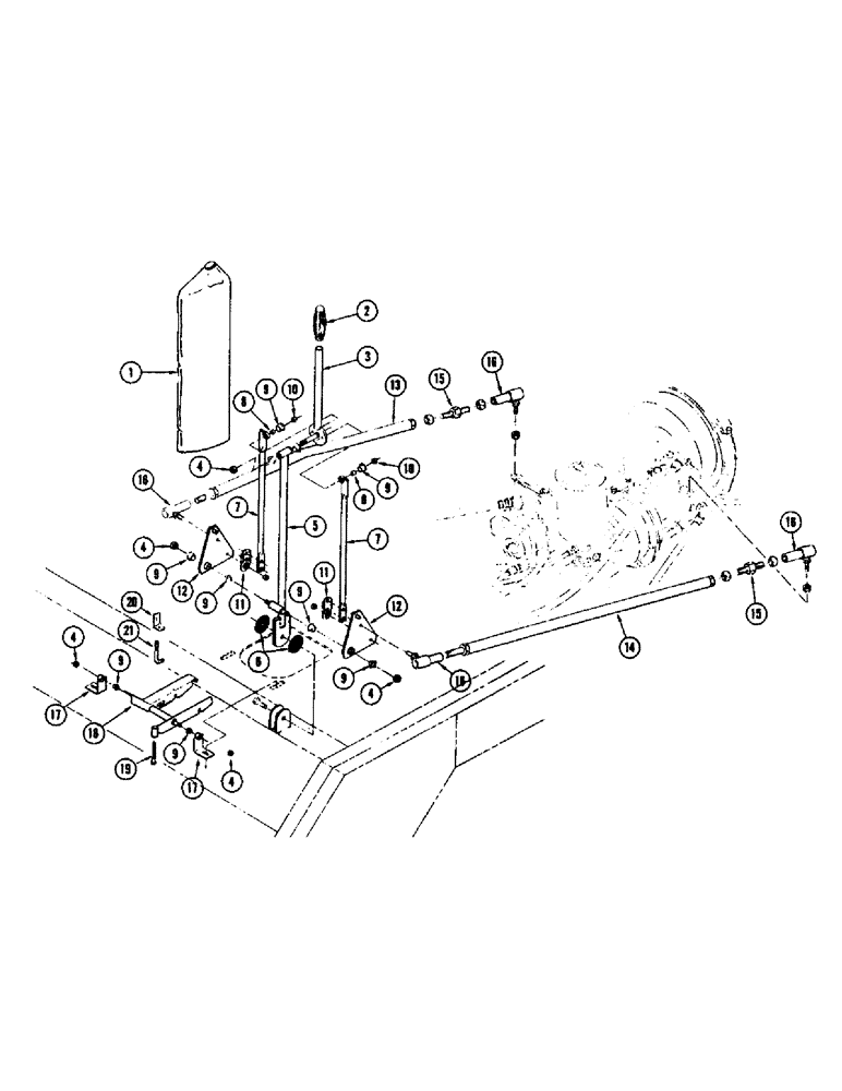 Схема запчастей Case IH 1255 - (072) - STEERING LINKAGE (41) - STEERING