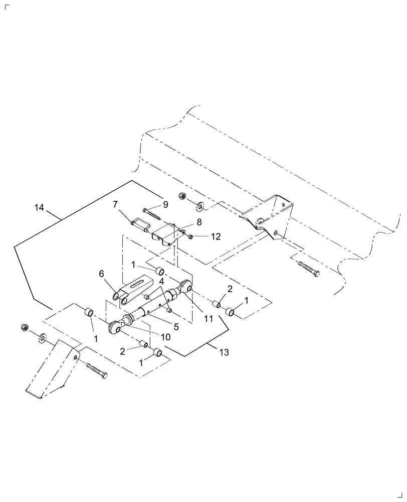 Схема запчастей Case IH DC92F - (18.02) - KIT, MECHANICAL TILT (18) - ACCESSORIES