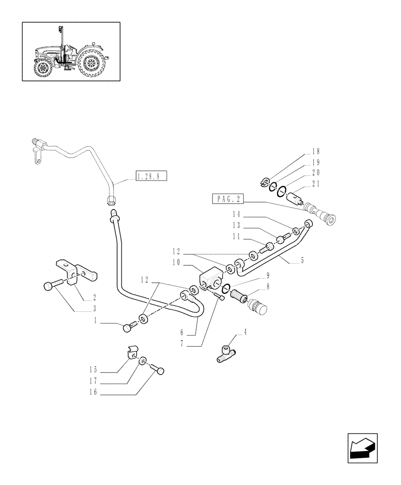 Схема запчастей Case IH JX1070N - (1.28.8/01[01]) - (VAR.271) HI-LO - GEAR LUBRICATION SYSTEM, OIL FILTER, CONNECTIONS AND PIPES (03) - TRANSMISSION