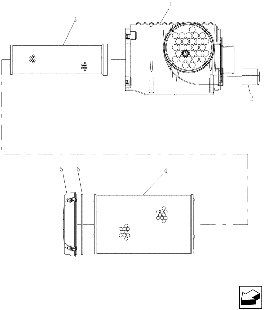 Схема запчастей Case IH 7120 - (10.202.02) - AIR CLEANER & FILTERS - ENGINE 7120/7120(LA) - 8120/8120(LA) (10) - ENGINE