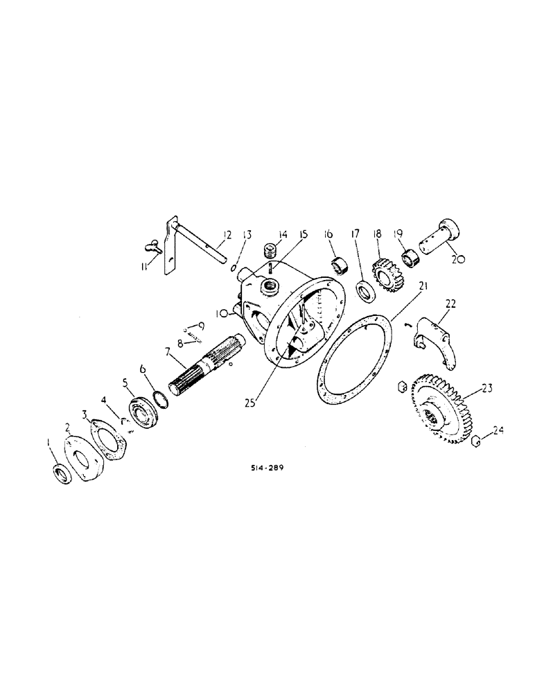 Схема запчастей Case IH 674 - (07-27) - SIDE DRIVE POWER TAKE OFF (04) - Drive Train