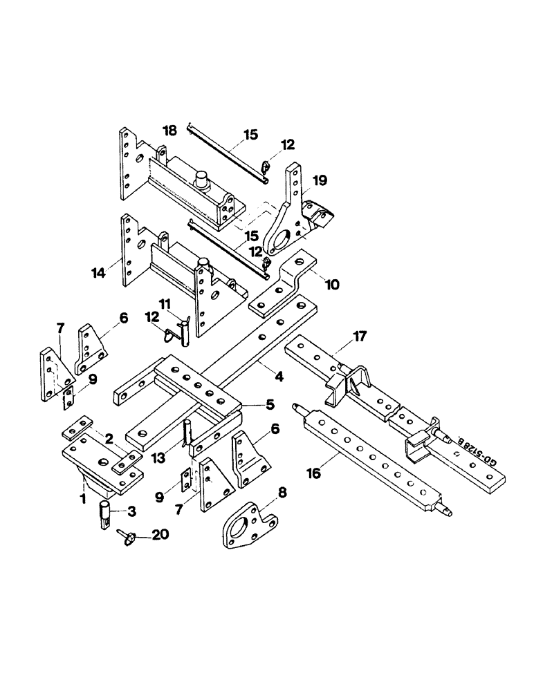 Схема запчастей Case IH 644 - (2E01) - DRAWBAR, FRAME (07) - HYDRAULICS