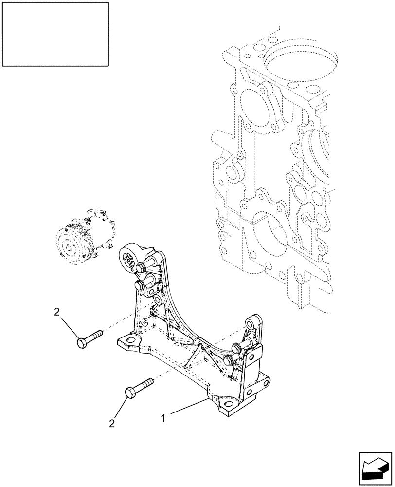 Схема запчастей Case IH AFX8010 - (B.10.A.77) - ENGINE SUSPENSION (504032828) B - Power Production