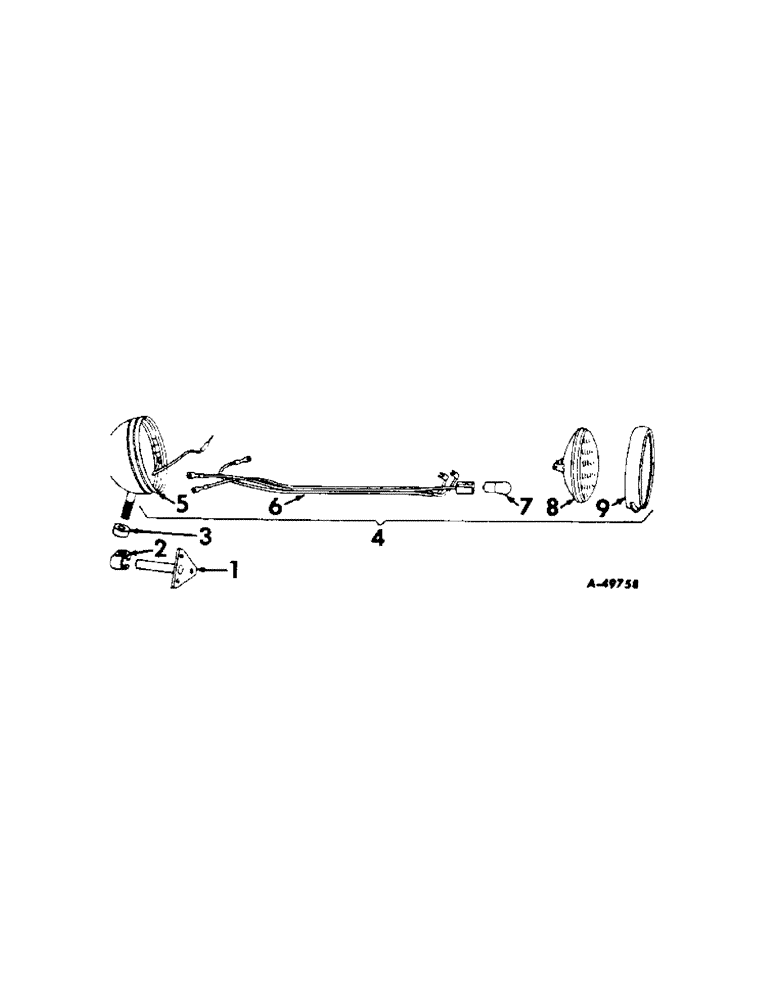 Схема запчастей Case IH 340 - (083) - ELECTRICAL SYSTEM, COMBINATION REAR LIGHT AND TAIL LIGHT-SEALED BEAM , 340 SERIES (06) - ELECTRICAL SYSTEMS