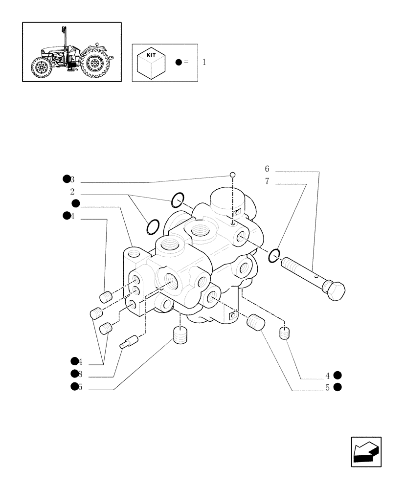 Схема запчастей Case IH JX1075C - (1.33.2/05[02]) - (VAR.826) HYDRAULIC PUMP 16.9 GPM (64L) WITH HEAT EXCHANGER - CAPS AND SOLENOID VALVE (04) - FRONT AXLE & STEERING