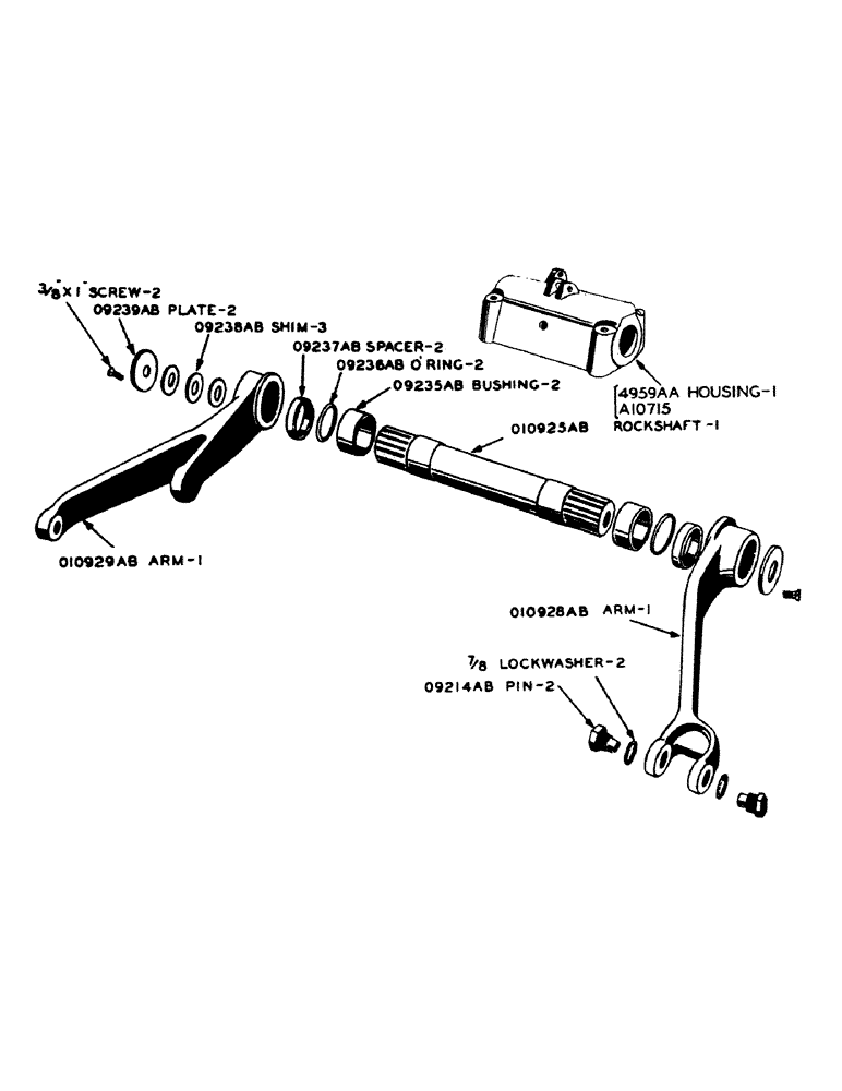 Схема запчастей Case IH 800 - (201) - EAGLE HITCH ROCKSHAFT (06) - POWER TRAIN