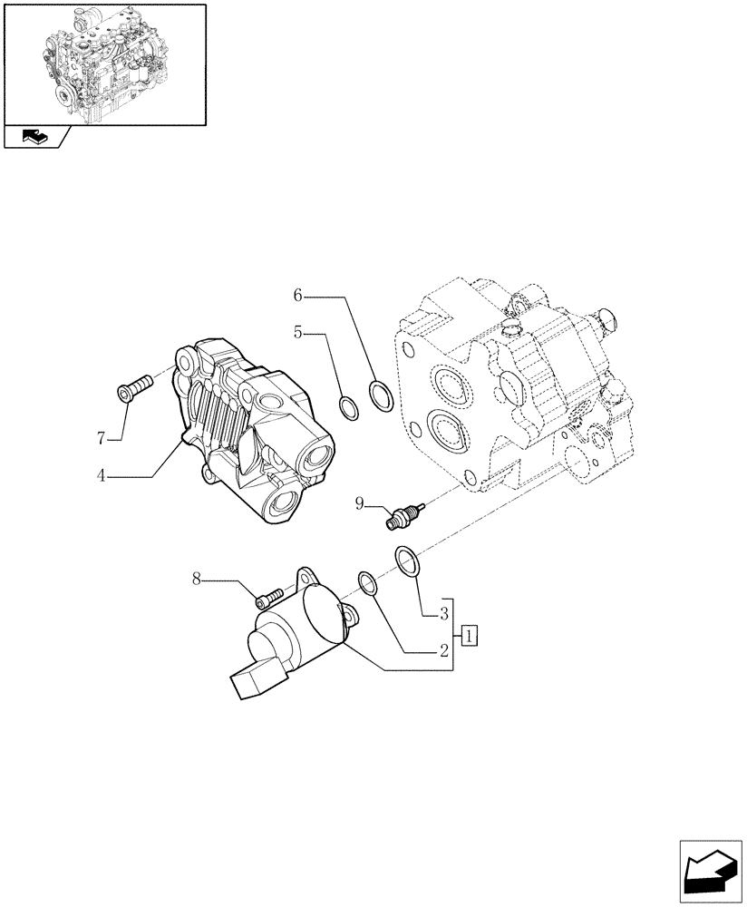 Схема запчастей Case IH PUMA 155 - (0.14.0/ A) - INJECTION PUMP - COMPONENTS (01) - ENGINE