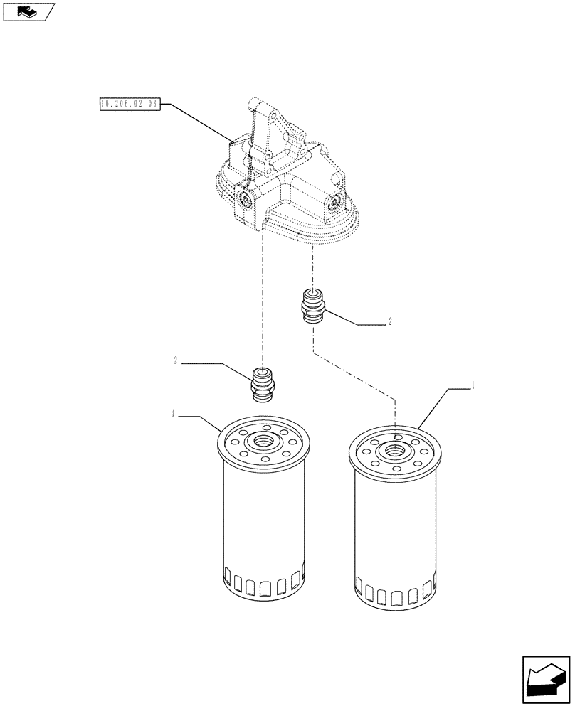 Схема запчастей Case IH F3BFA613F E007 - (10.206.02[02]) - FILTER ENGINE OIL (504091888) (10) - ENGINE